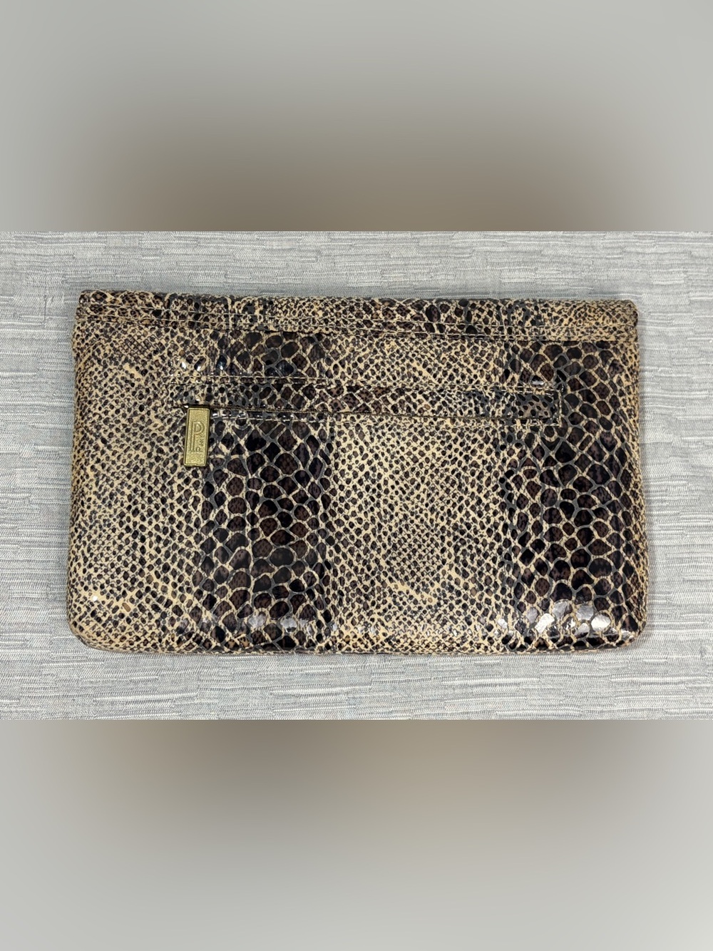 Bags by Pinky snakeskin print clutch bag - Picture 2 of 7